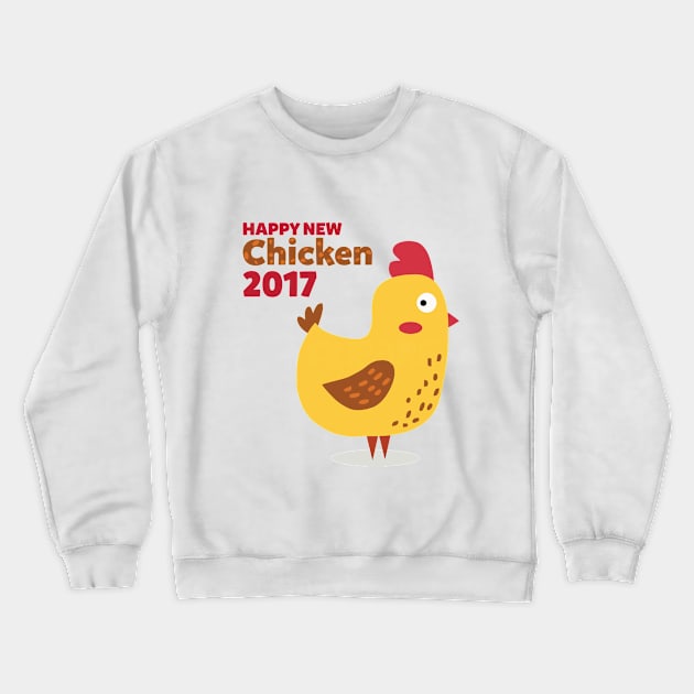 Happy new Chicken 2017 T-shirt Crewneck Sweatshirt by bomcoi